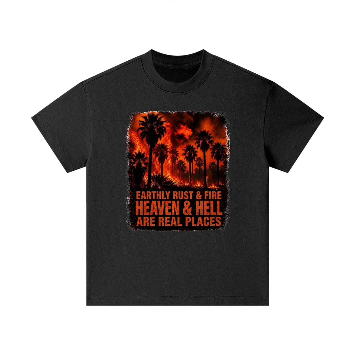 EARTHLY RUST & FIRE HEAVEN & HELL ARE REAL PLACES Kids T-Shirt