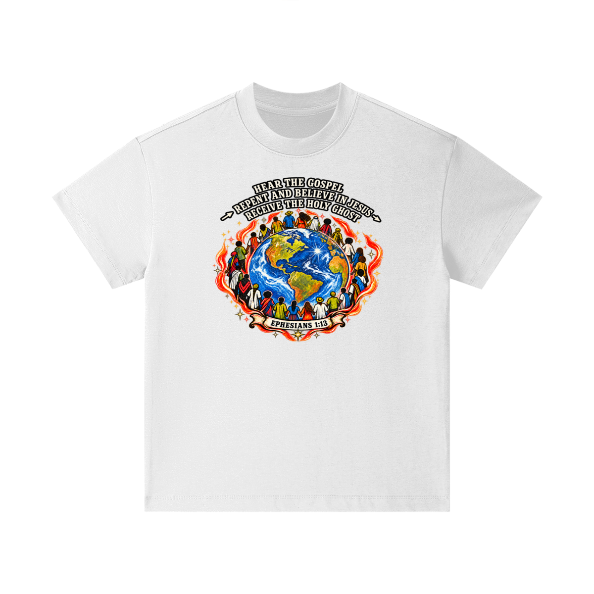 Hear the Gospel > repent and believe in Jesus > Receive the Holy Ghost Kids T-Shirt