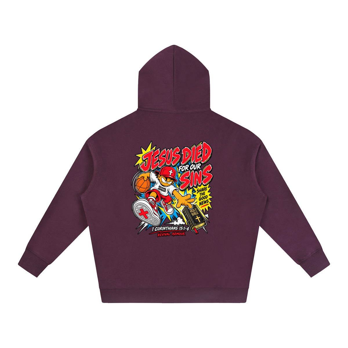 SUBMIT TO JESUS RESIST THE DEVIL AND HE WILL FLEE FROM YOU INSPIRED BY JAMES 4:7 JESUS DIED FOR OUR SINS SHARE THE GOOD NEWS HOLY BIBLE 1 CORTHIANS 15:1-4 REVIVAL ARMOUR Hoodie