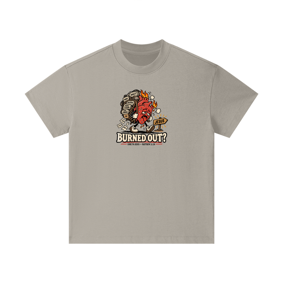 BURNED OUT? COME TO JESUS - MATTHEW 11:28 Kids T-Shirt