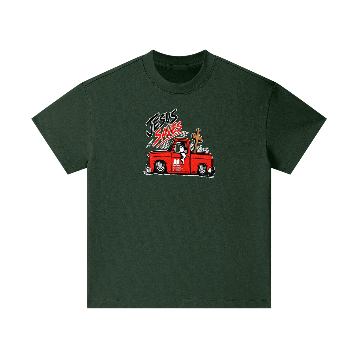 JESUS SAVES BOOK HEBREWS 9:22 & 1 JOHN 1:7 Kids T-Shirt