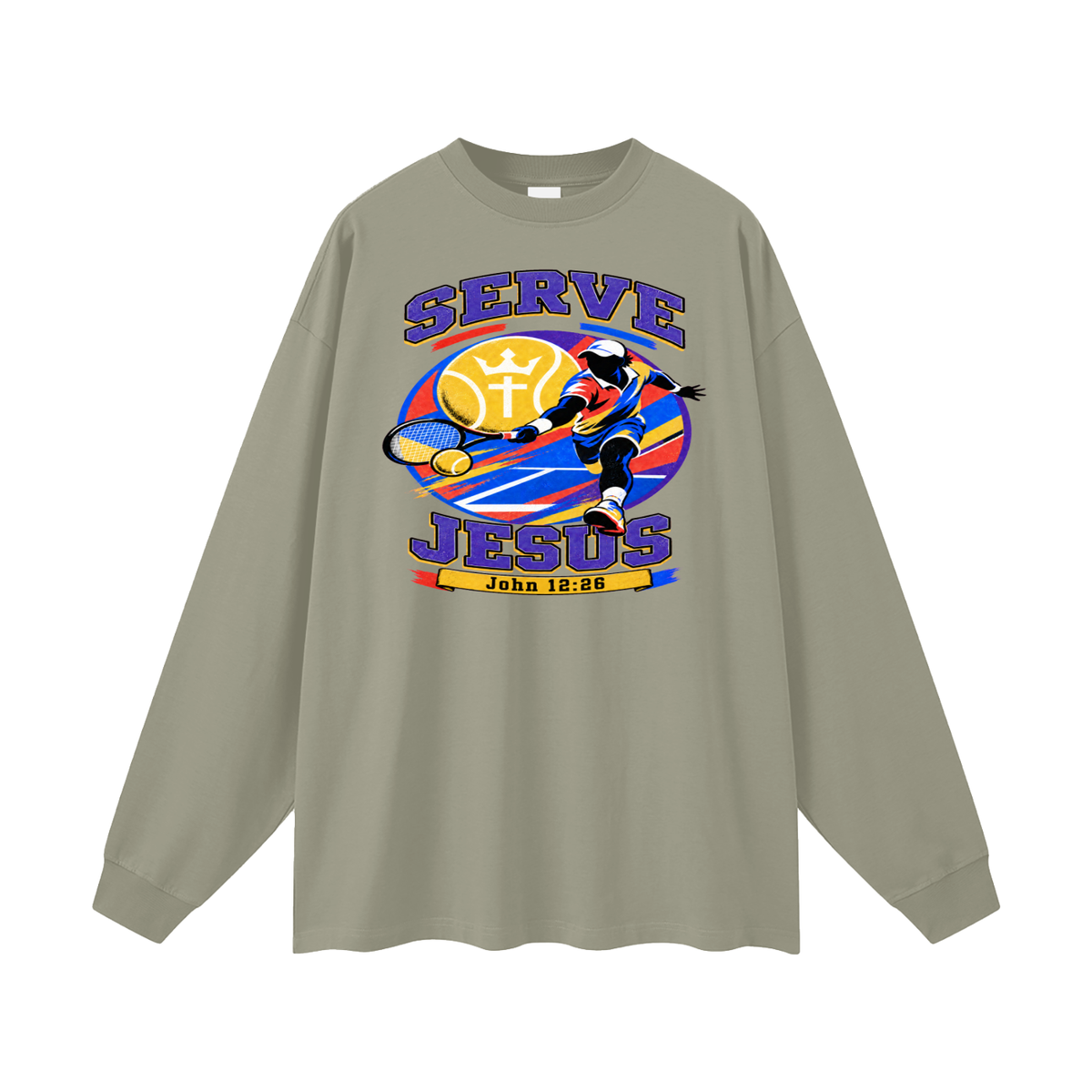 SERVE JESUS [John 12:26] Long Sleeve T-Shirt