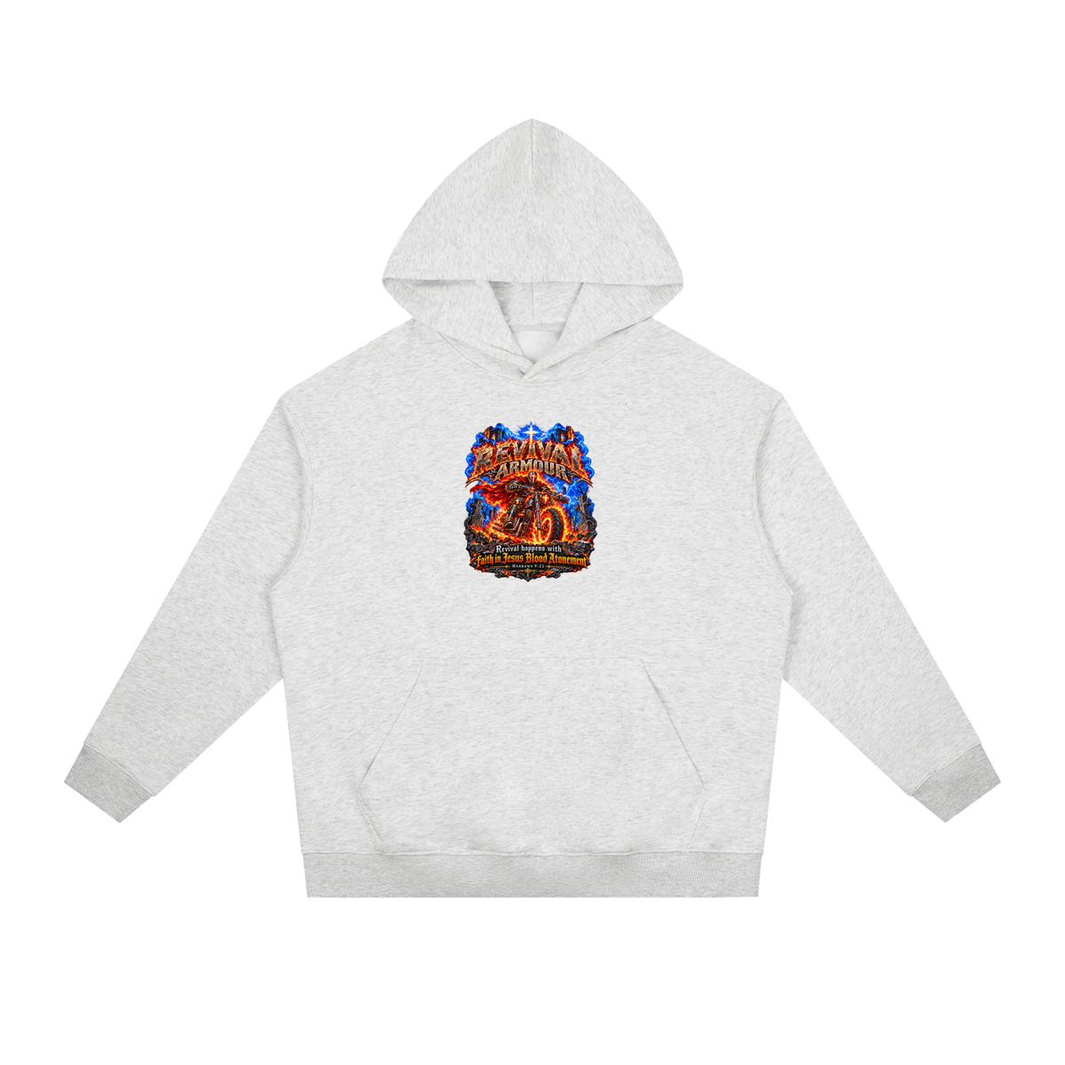 REVIVAL ARMOUR REVIVAL HAPPENS WITH FAITH IN JESUS BLOOD ATONEMENT - HEBREWS 9:22 Hoodie