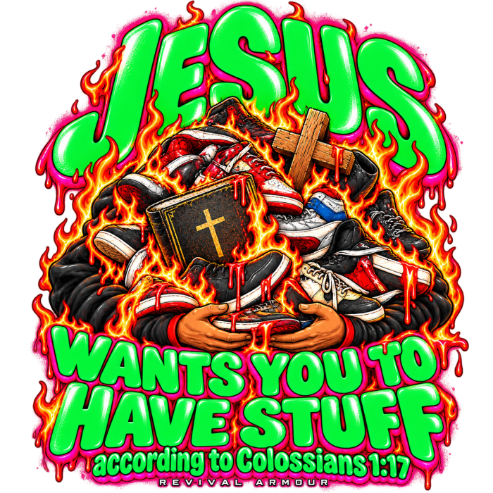 JESUS WANTS YOU TO HAVE STUFF according to COLLISIANS 1:17 Jacket