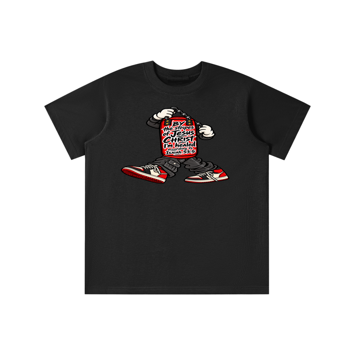 BY the stripes of Jesus CHRIST I'm heAled According to Isaiah 53:5 youth T-shirt