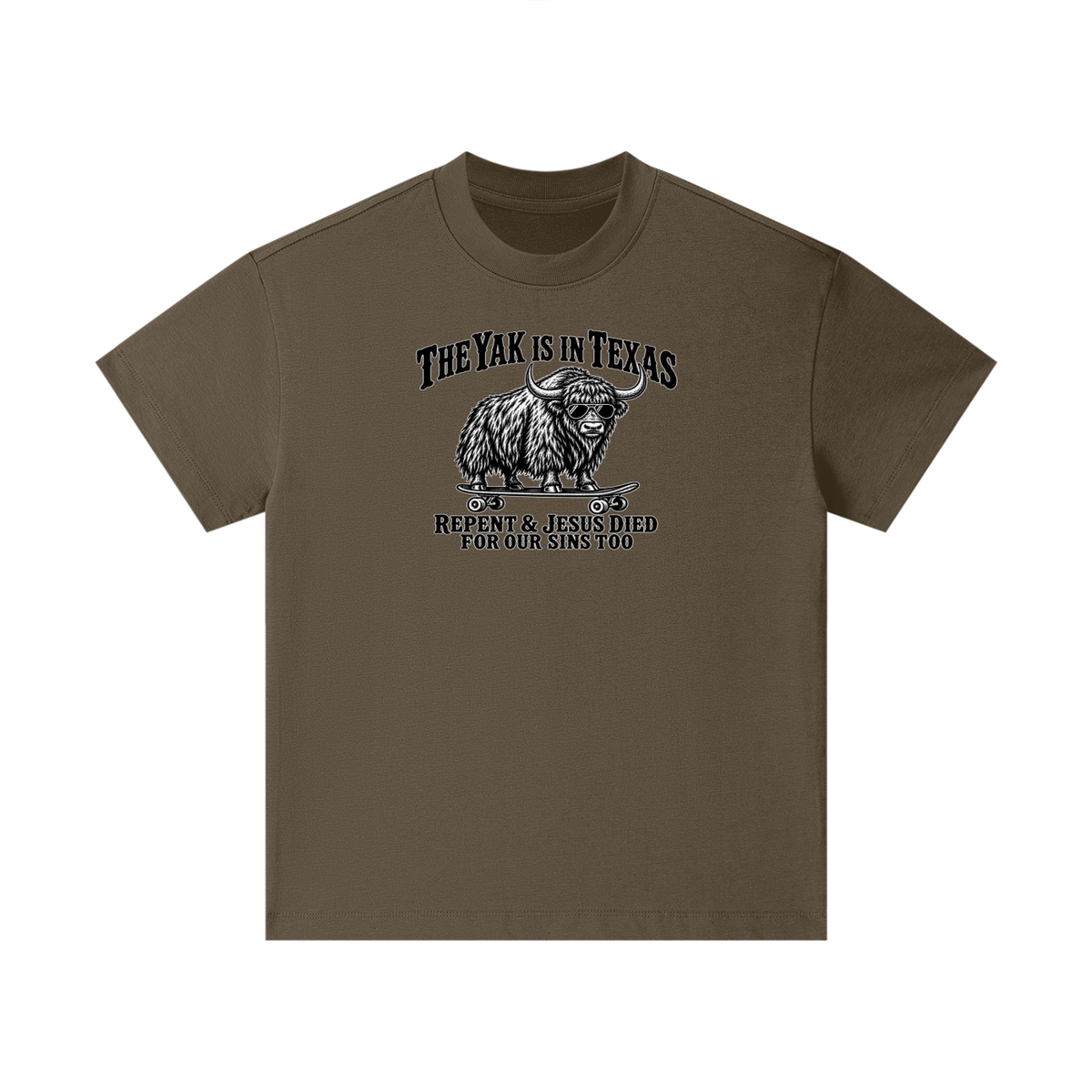 THE YAK IS IN TEXAS REPENT & JESUS DIED FOR OUR SINS TOO Kids T-Shirt