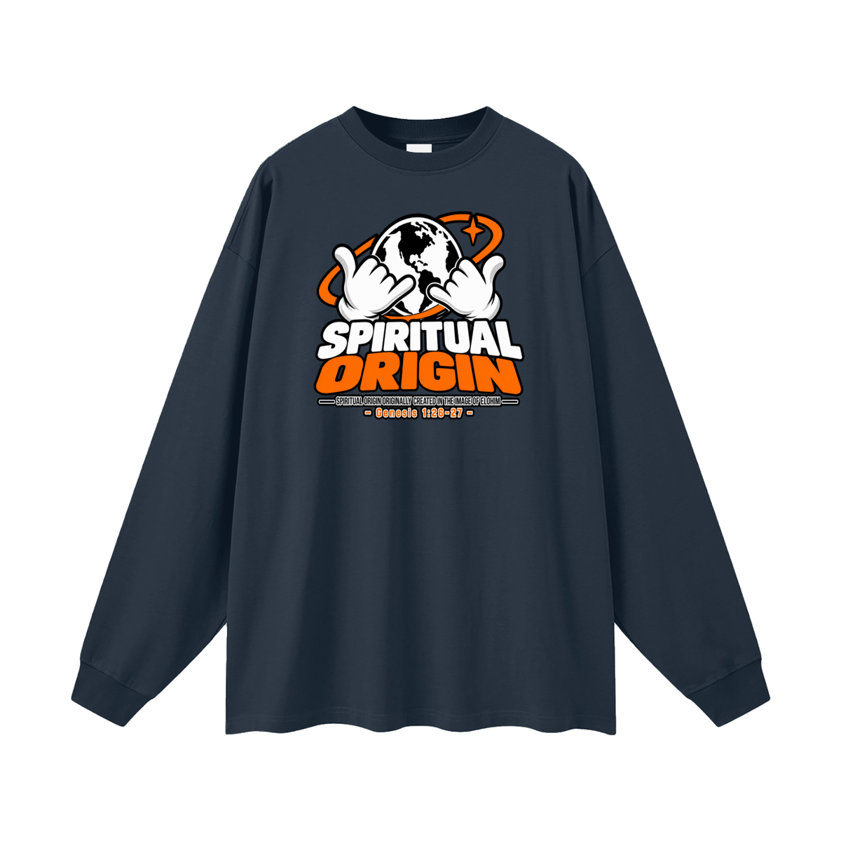 SPIRITUAL ORGIN SPIRITUAL ORGIN ORIGINALLY CREATED IN THE IMAGE OF ELOHIM - GENESIS 1:26-27 - Long Sleeve T-Shirt