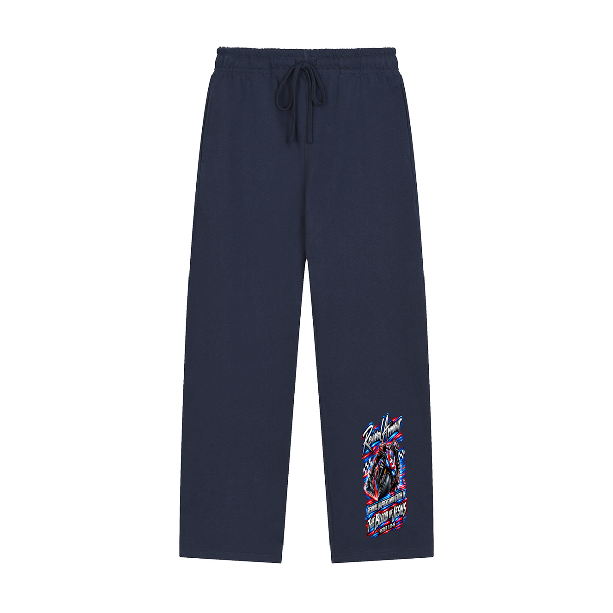REVIVAL ARMOUR REVIVAL HAPPENS WITH FAITH IN THE BLOOD OF JESUS 1 PETER 1:18-19 Sweatpants