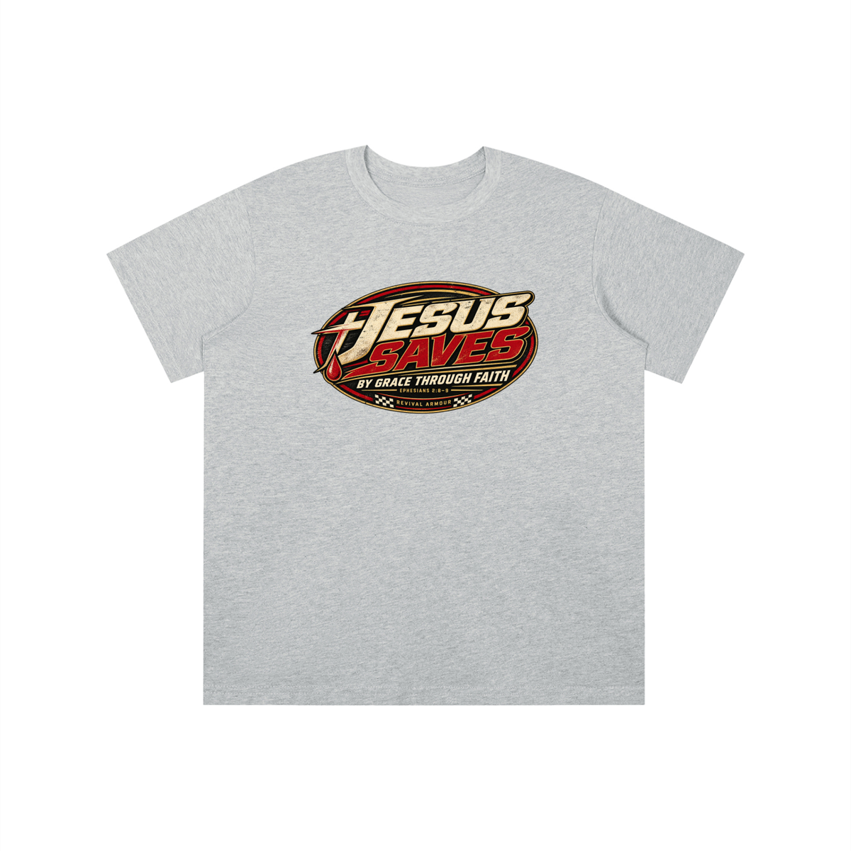 JESUS SAVES BY GRACE THROUGH FAITH - EPHESIANS 2:8-9 - youth T-shirt