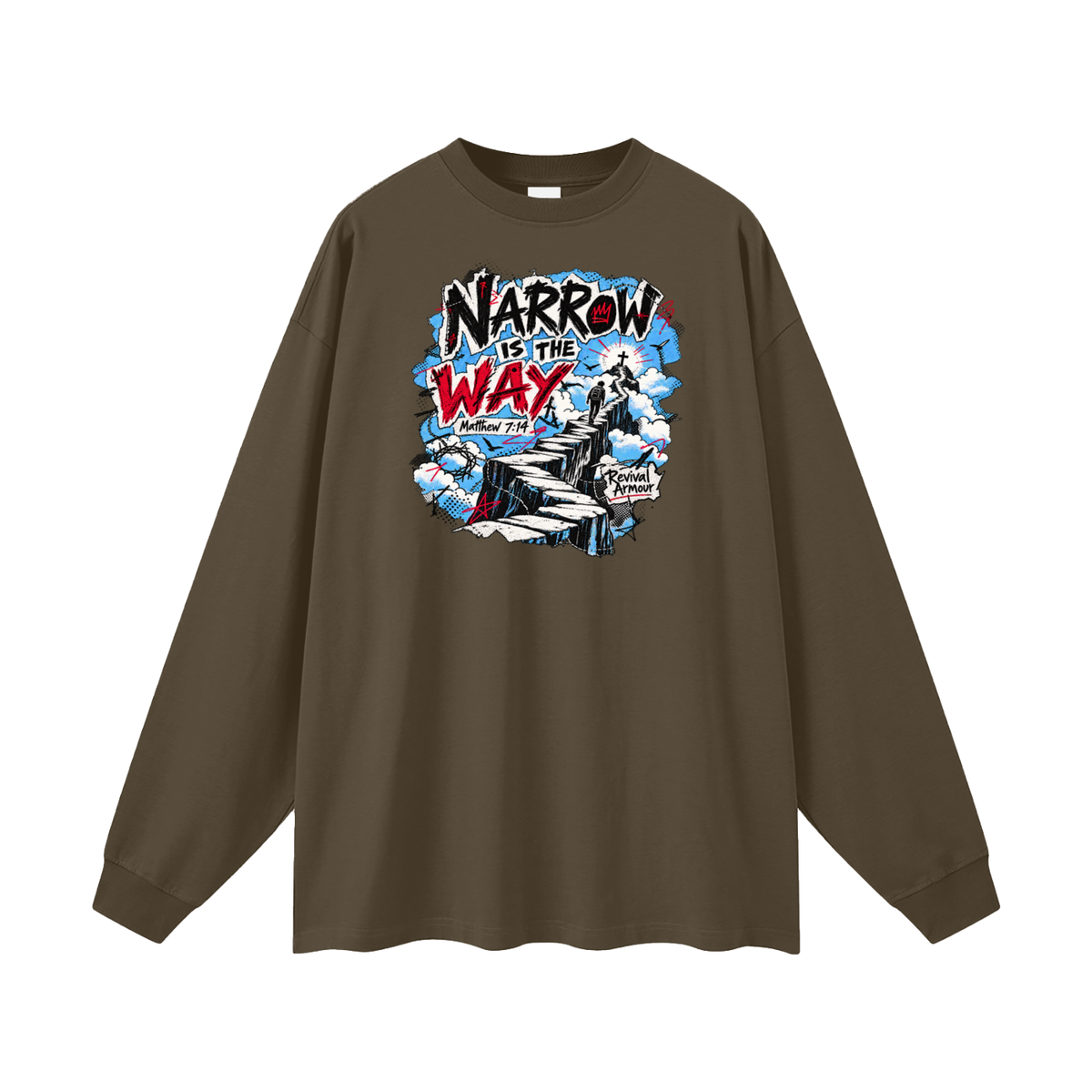 NARROW IS THE WAY [MATTHEW 7:14] Revival Armour Long Sleeve T-Shirt