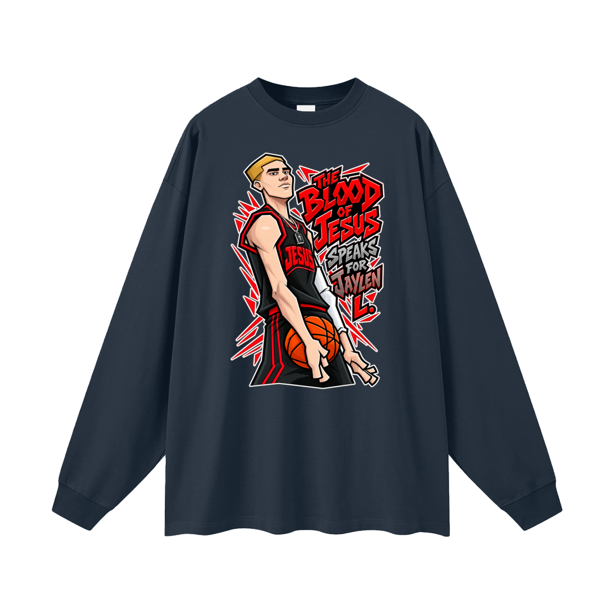 THE BLOOD OF JESUS SPEAKS FOR JAYLEN L. Long Sleeve T-Shirt