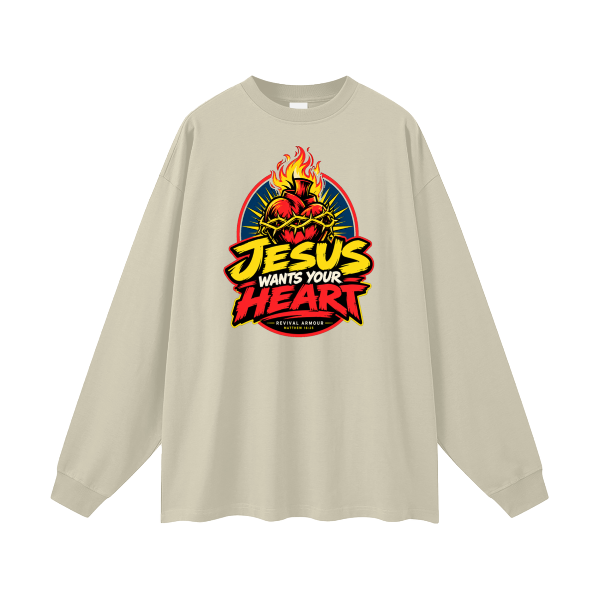 JESUS WANTS YOUR HEART - REVIVAL ARMOUR - Long Sleeve T-Shirt