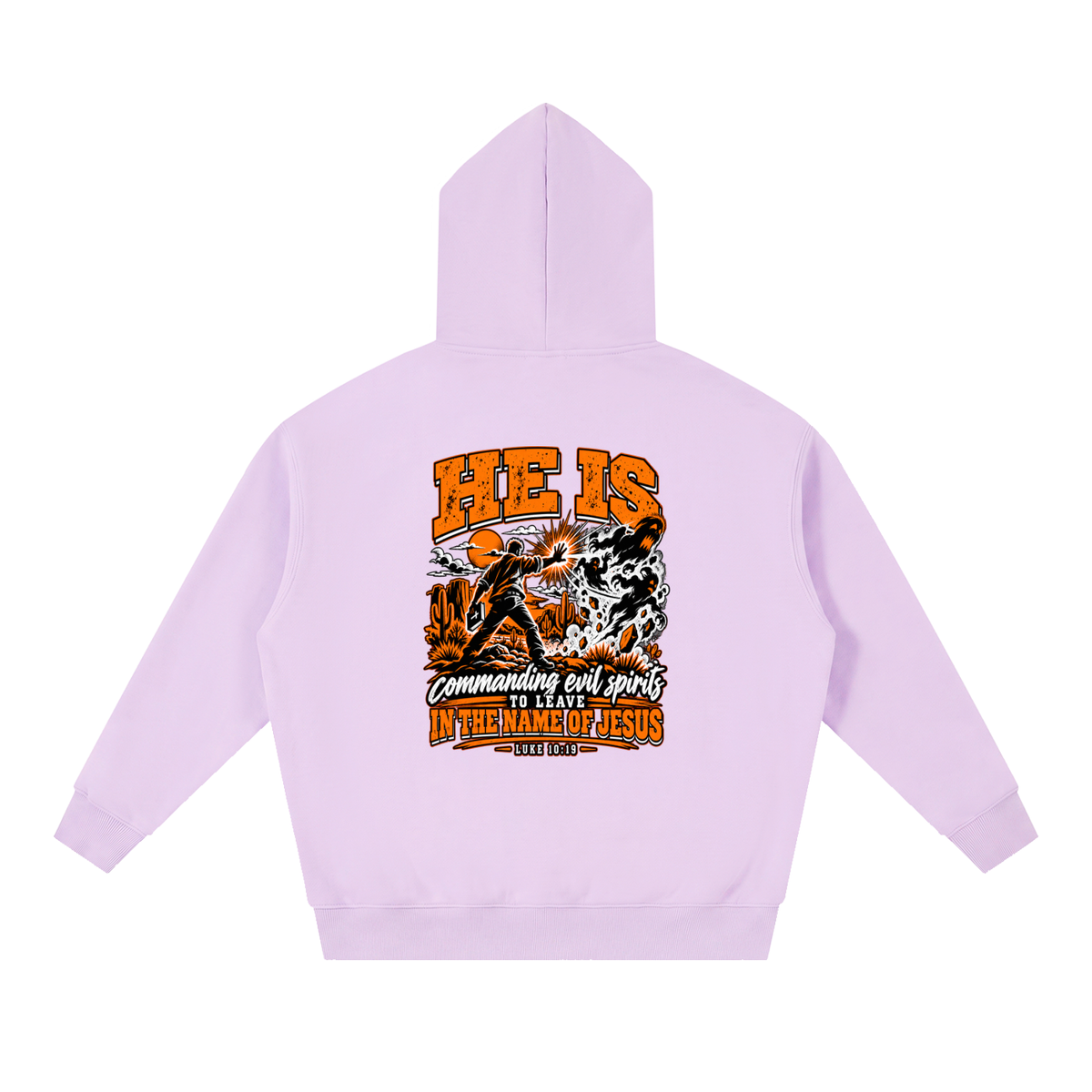 THE WEAPONS OF OUR WARFARE ARE NOT CARNAL HE IS COMMANDING EVIL SPIRITS TO LEAVE IN THE NAME OF JESUS - LUKE 10:19 - Hoodie
