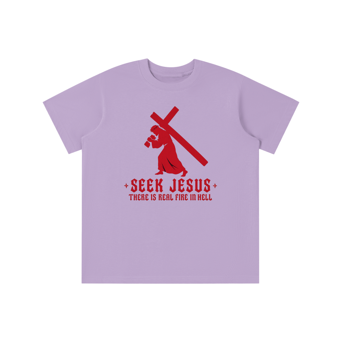 SEEK JESUS THERE IS REAL FIRE IN HELL youth T-shirt