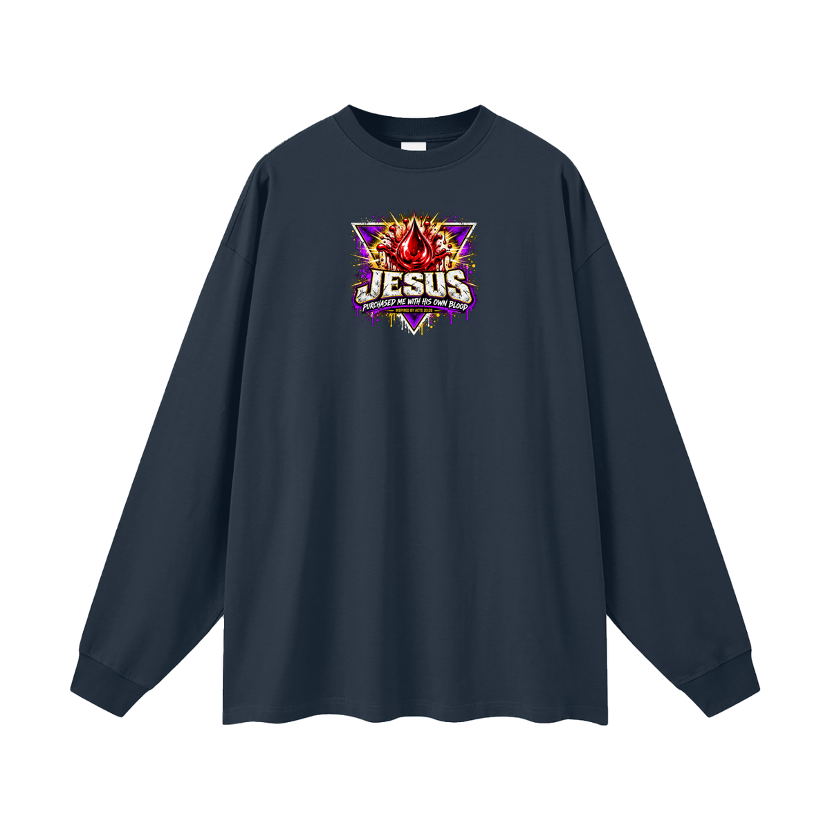 JESUS PURCHASED ME WITH HIS OWN BLOOD INSPIRED BY ACTS 20:28 Long Sleeve T-Shirt