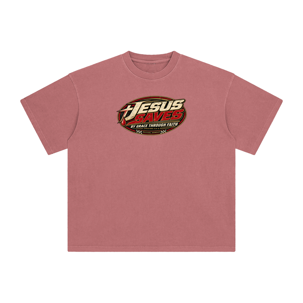JESUS SAVES BY GRACE THROUGH FAITH - EPHESIANS 2:8-9 - T-Shirt