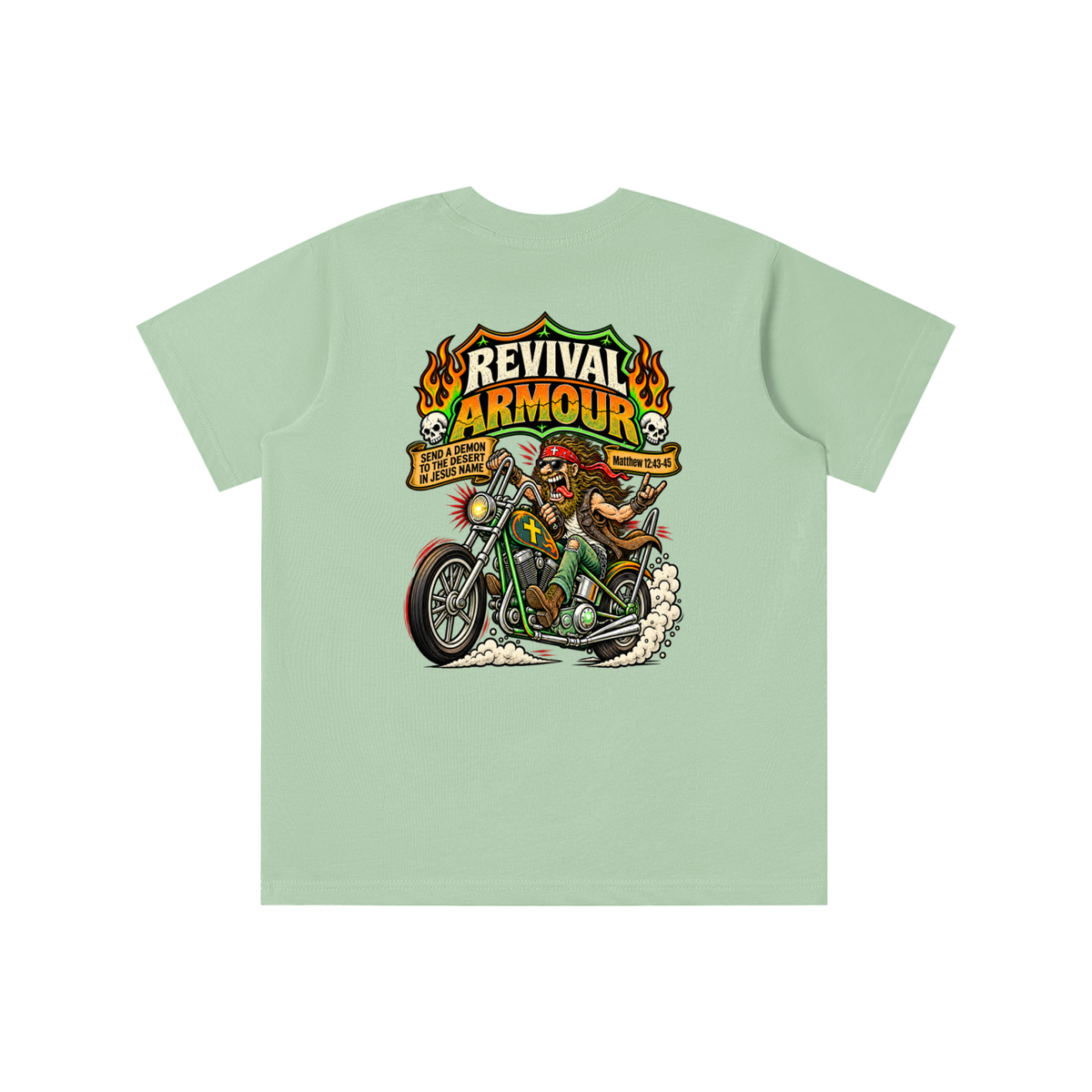 REVIVAL ARMOUR SEND A DEMON TO THE DESERT IN JESUS NAME [MATTHEW 12:43-45] youth' T-shirt