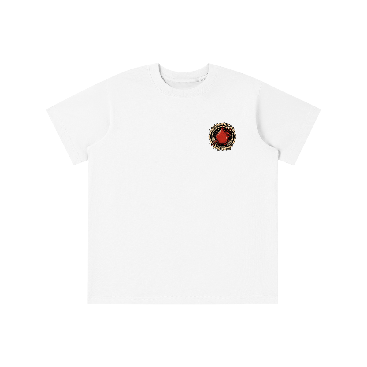skateboarders on a pilgrimage youth T-shirt