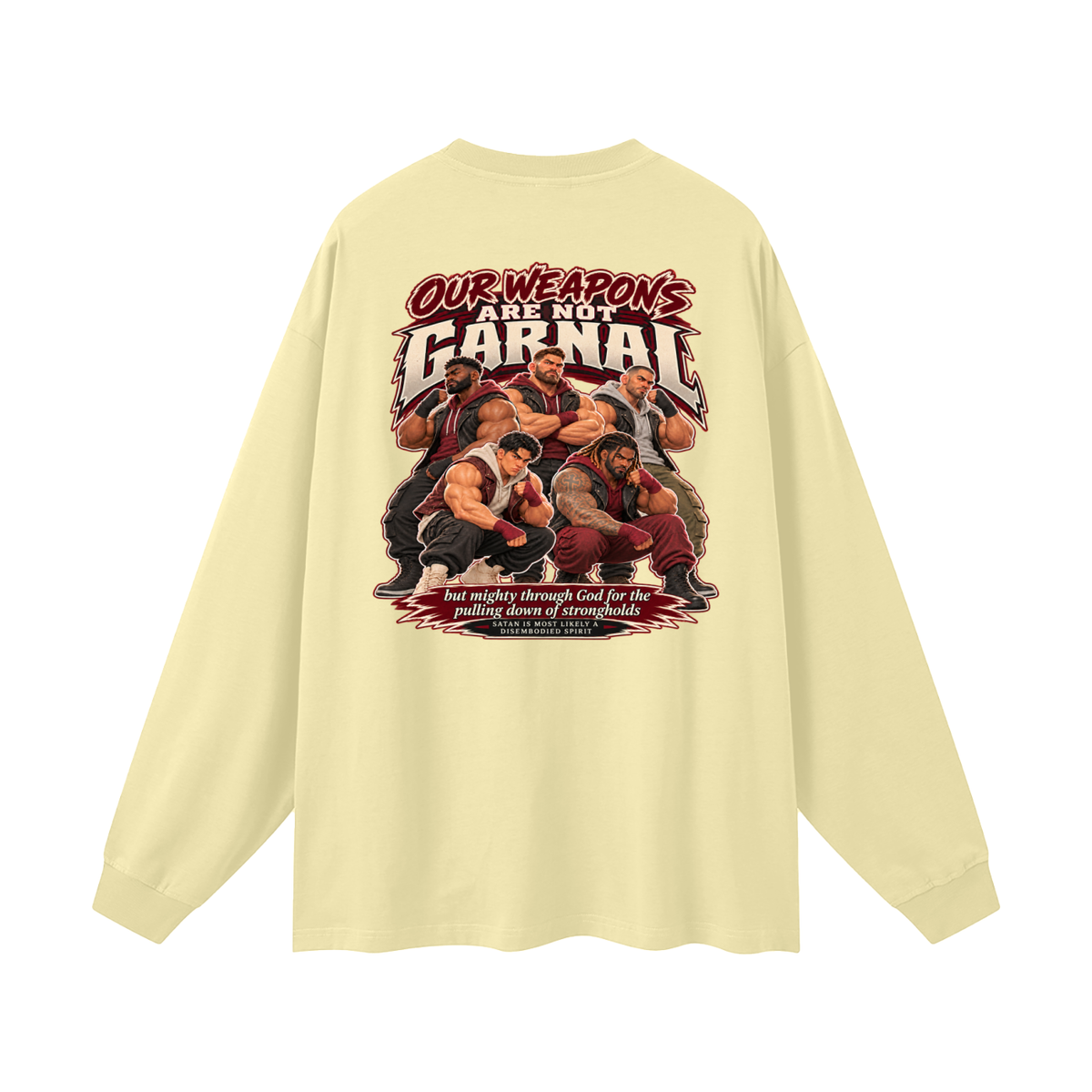 HUMANS ARE STUPID (Jeremiah 4:22) OUR WEAPONS ARE NOT CARNAL but mighty through God for the pulling down of strongholds SATAN IS MOST LIKELY A DISEMBODIED SPIRIT Long Sleeve T-Shirt