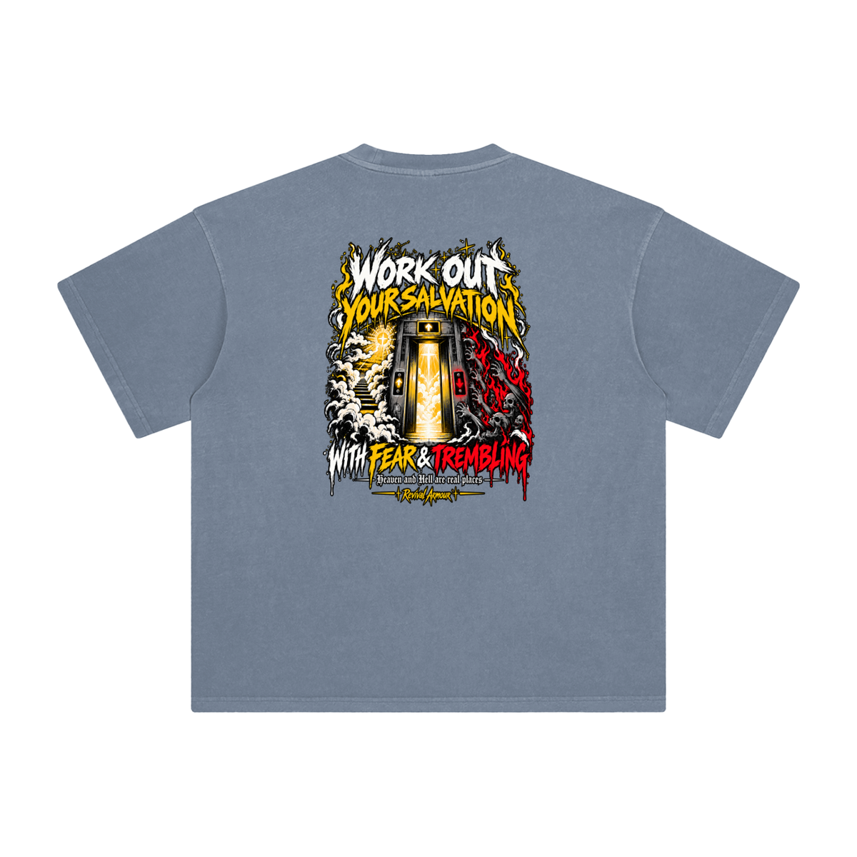 THE WAGE OF SIN IS DEATH WORKOUT YOUR SALVATION WITH FEAR & TREMBLING T-Shirt