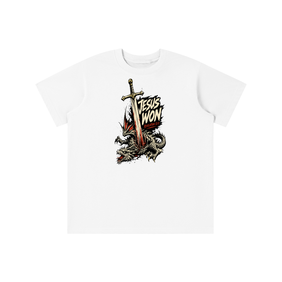Jesus Won Revelation 12:11 youth T-shirt