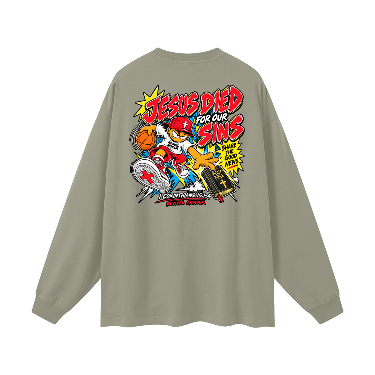REVIVAL EST. 2026 ARMOUR JESUS DIED FOR OUR SINS Long Sleeve T-Shirt