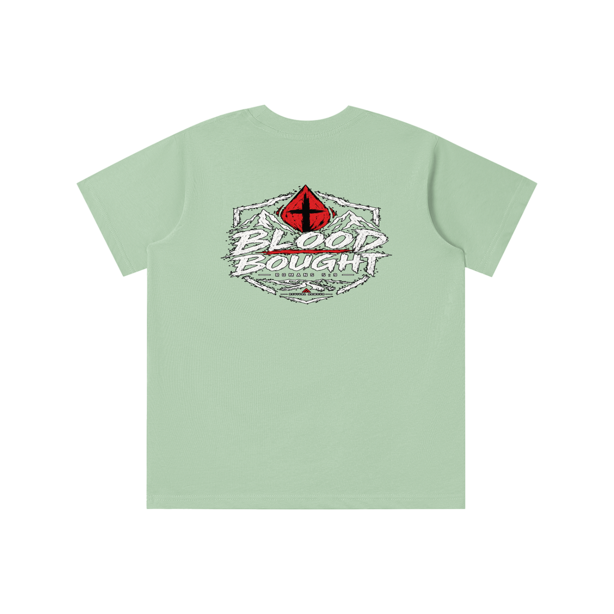 BLOOD BOUGHT - ROMANS 5:9 - youth T-shirt