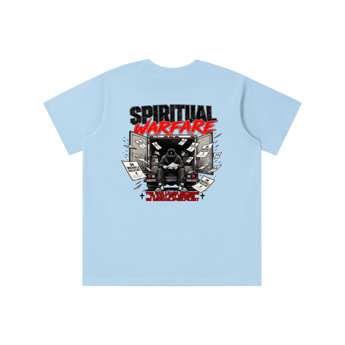 THE HOLY BIBLE THAT'S A GOOD BOOK SPIRITUAL WARFARE YOU CAN LEARN METHODS TO CAST OUT DEMONS ON MICHAELJPHELPS.NET youth T-shirt