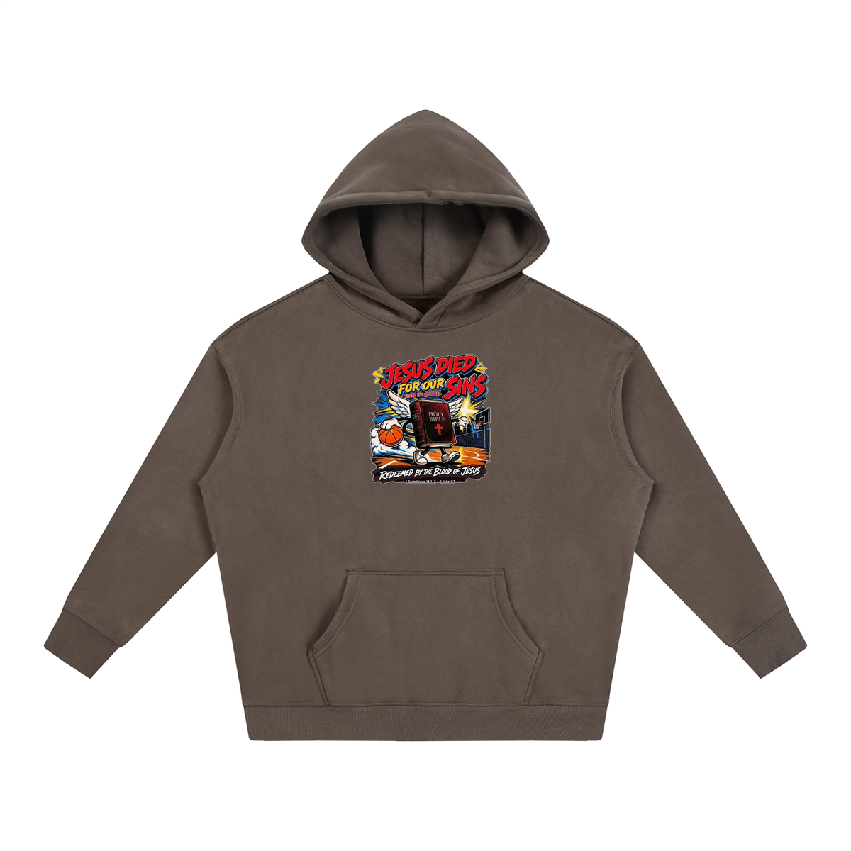 Jesus died for our sins that's the gospel redeemed by the blood of Jesus 1 Corinthians 15:1-3 . 1 John 1:7 Hoodie
