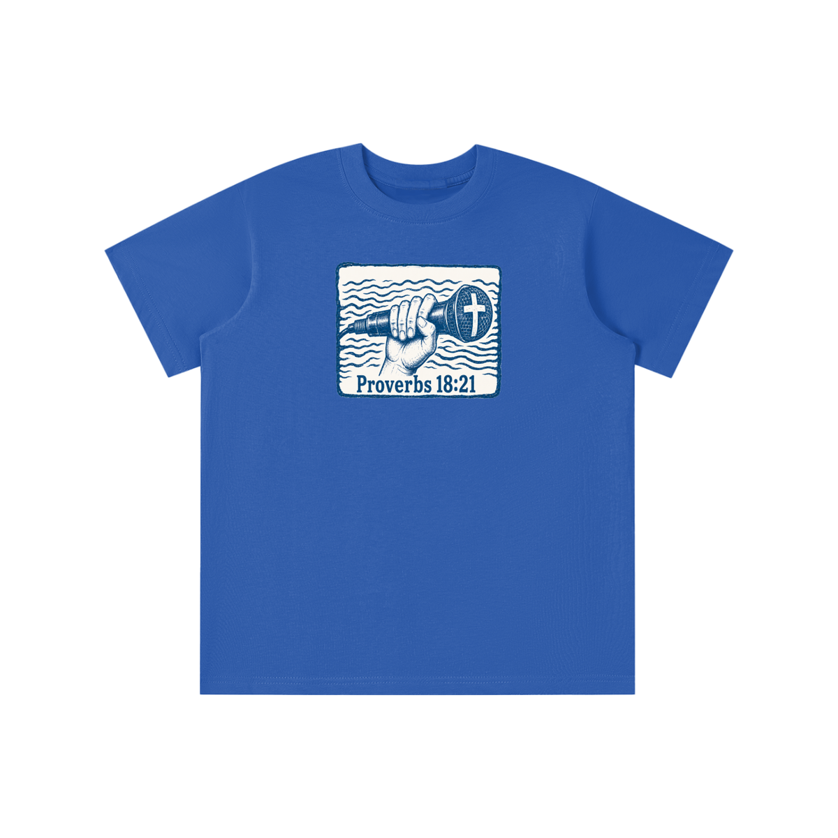 Proverbs 18:21 mic youth T-shirt