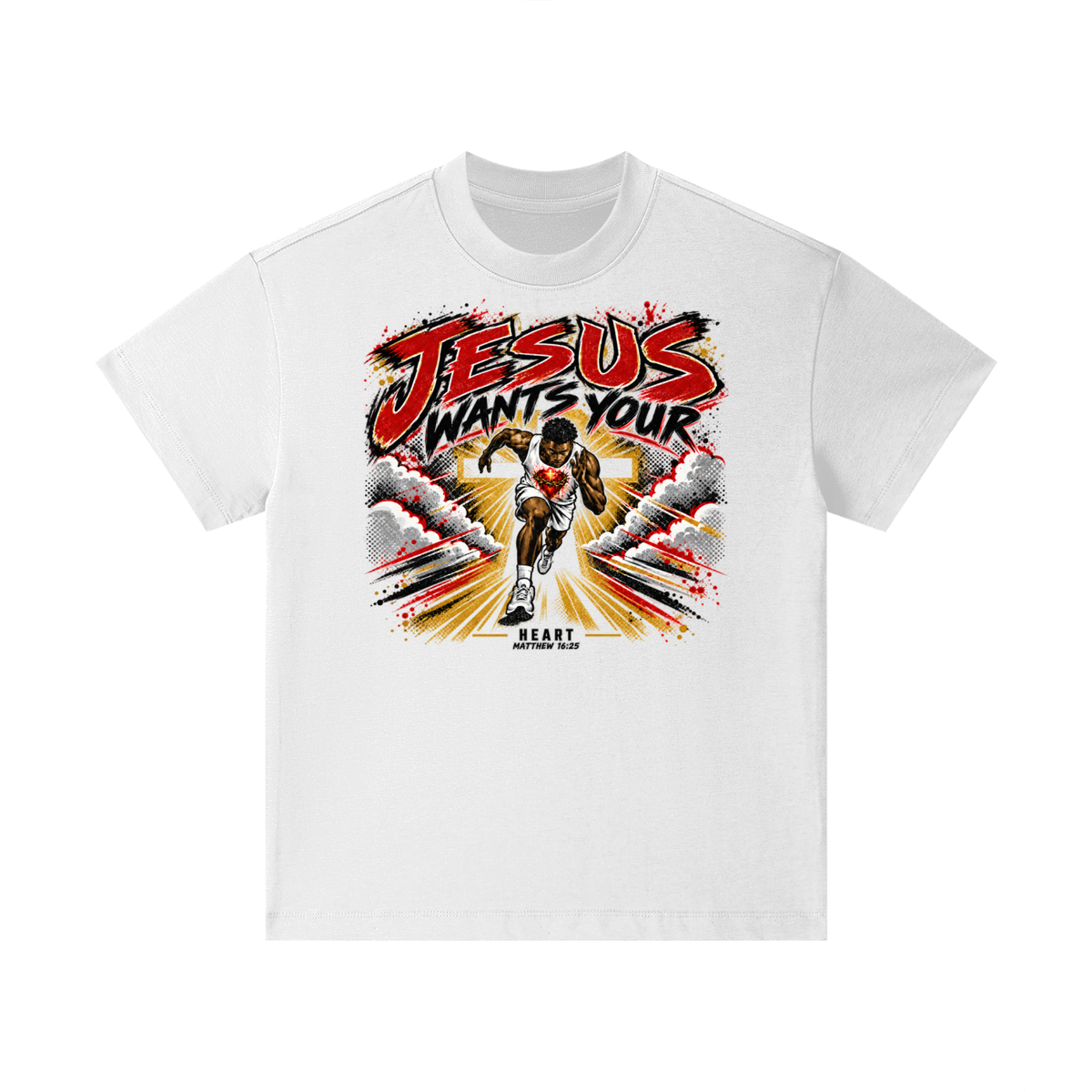 JESUS WANTS YOUR HEART MATTEW 16:25 Kids T-Shirt