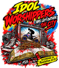 IDOL WORSHIPPERS ARE LEFT OUTSIDE THE CITY ACCORDING TO Revelation 22:15 T-Shirt