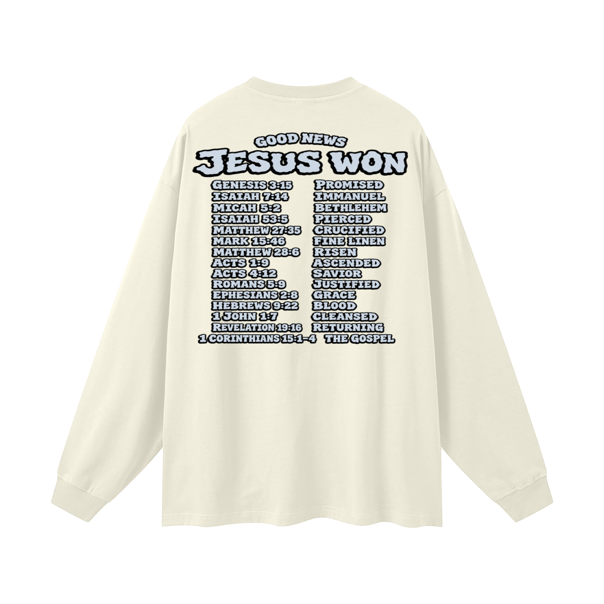 GOOD NEWS JESUS WON Long Sleeve T-Shirt