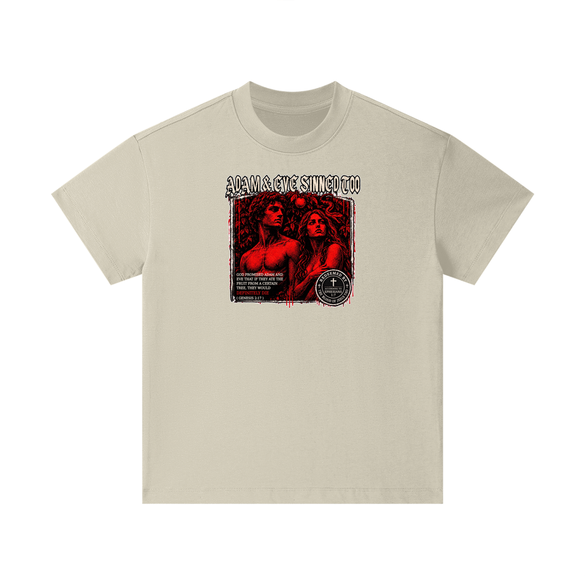 ADAM & EVE SINNED TOO Kids T-Shirt