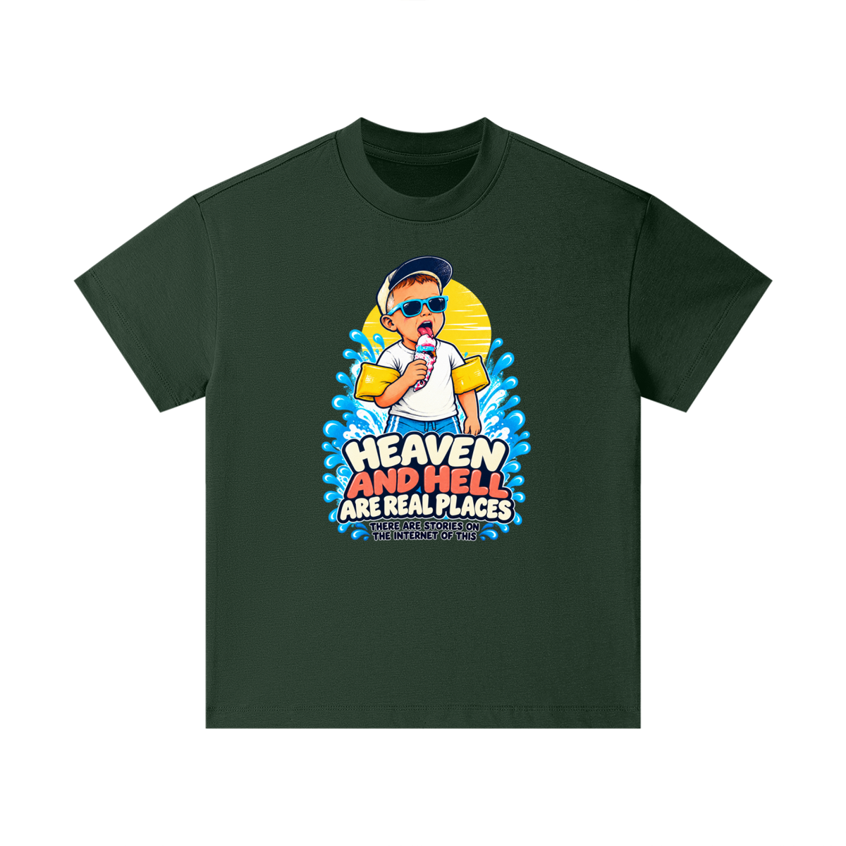 HEAVEN AND HELL ARE REAL PLACES THERE ARE STORIES ON THE INTERNET OF THIS Kids T-Shirt