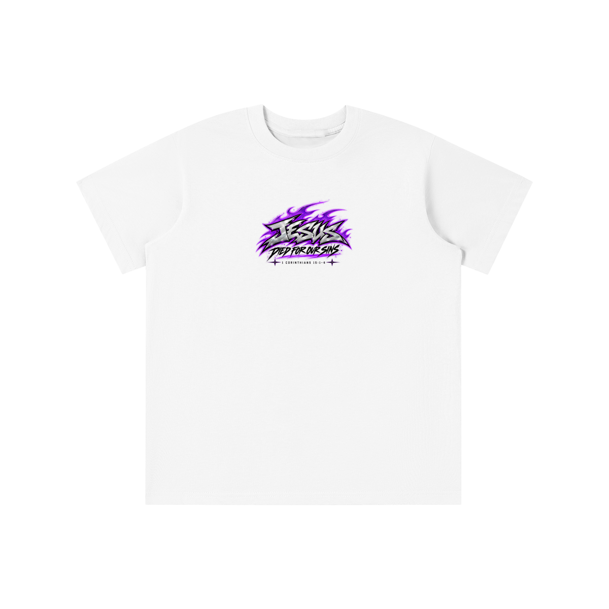 JESUS DIED FOR OUR SINS 1 CORINTHIANS 15:1-4 youth T-shirt