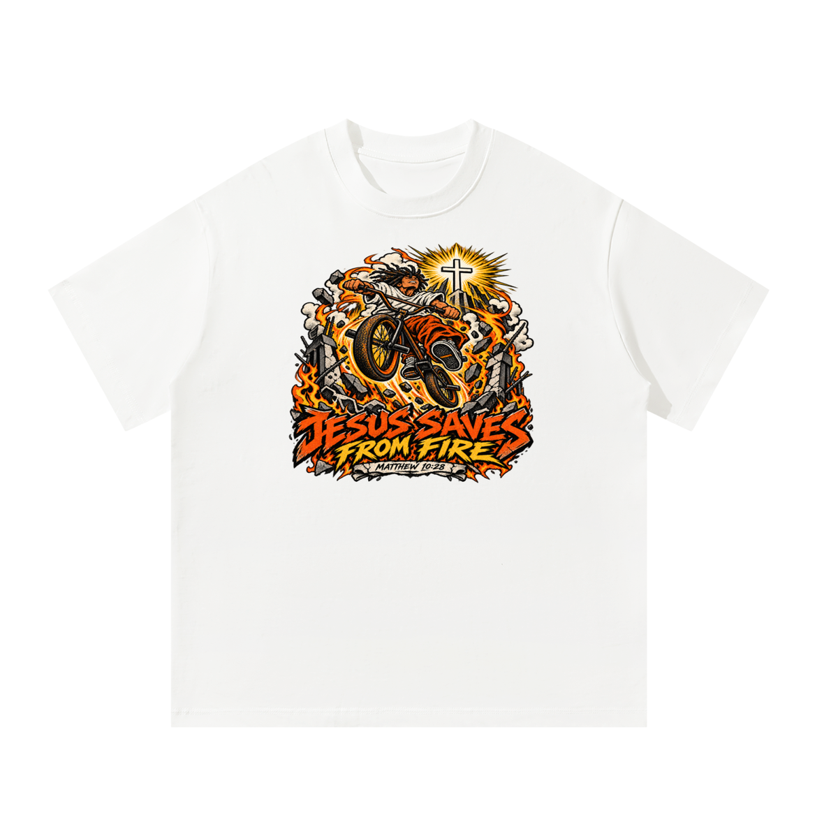 JESUS SAVES FROM FIRE T-Shirt
