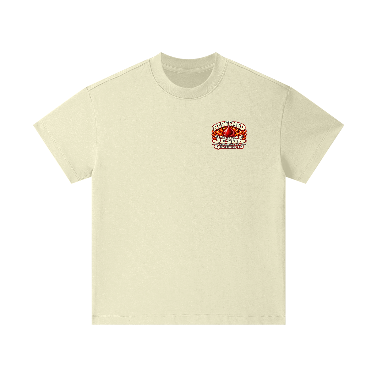 REDEEMED BY THE BLOOD OF JESUS ACCORDING TO EPHESIANS 1:7 IF YOU DON'T REPENT YOU'LL BURN FOREVER ACCORDING TO MARK 9:43-48 Kids T-Shirt