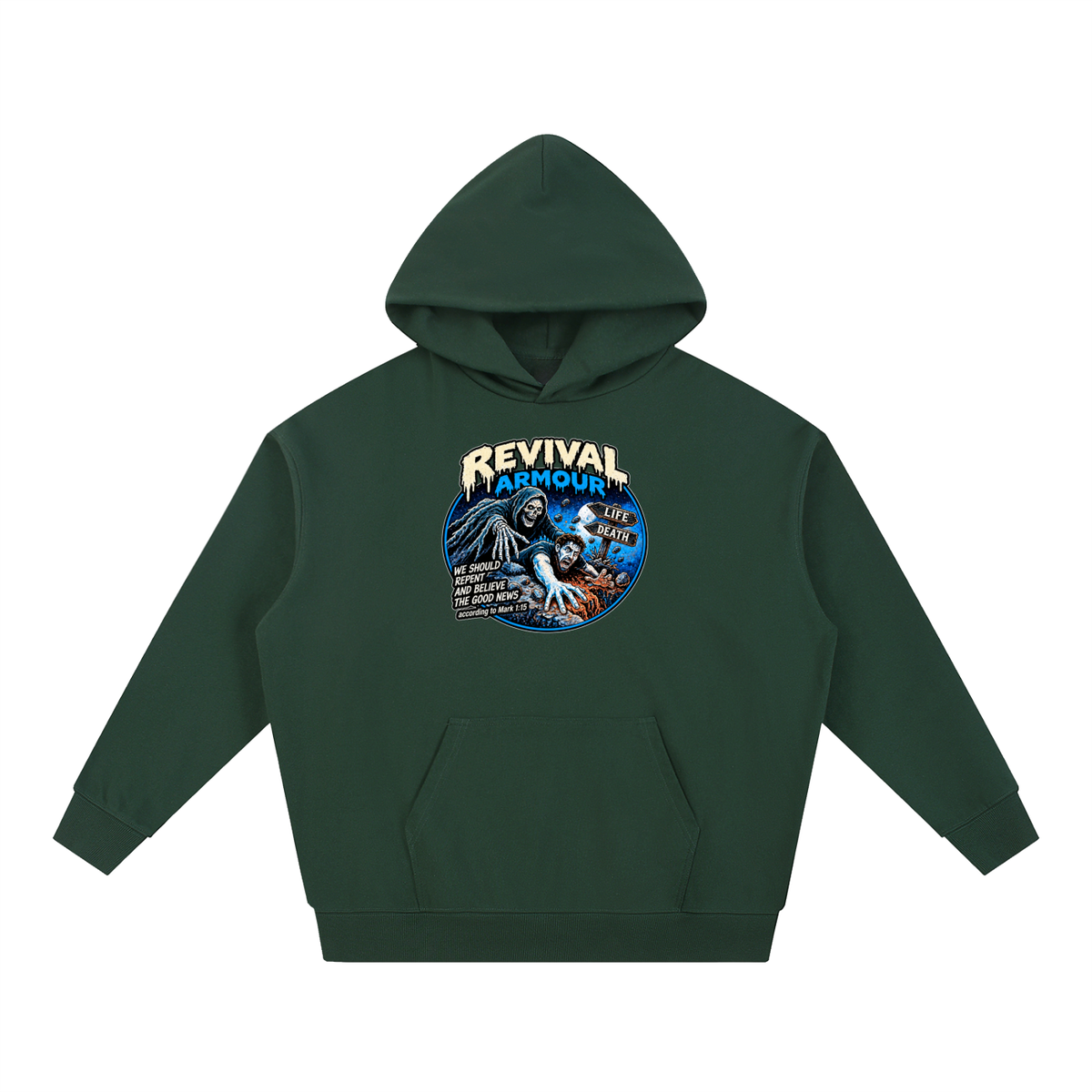 REVIVAL ARMOUR WE SHOULD REPENT AND BELIEVE THE GOOD NEWS according to Mark 1:15 Hoodie