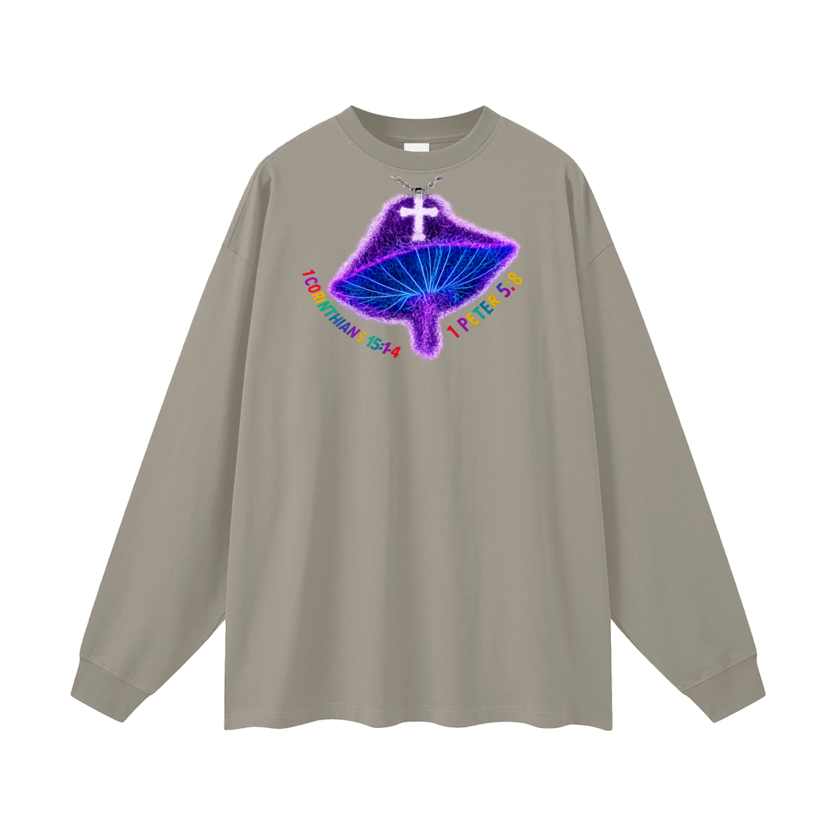 1 Corinthians 15:1-4 1 Peter 5:8 Long Sleeve T-Shirt