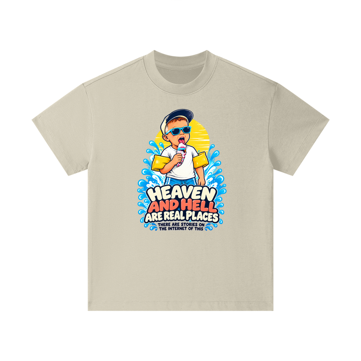 HEAVEN AND HELL ARE REAL PLACES THERE ARE STORIES ON THE INTERNET OF THIS Kids T-Shirt