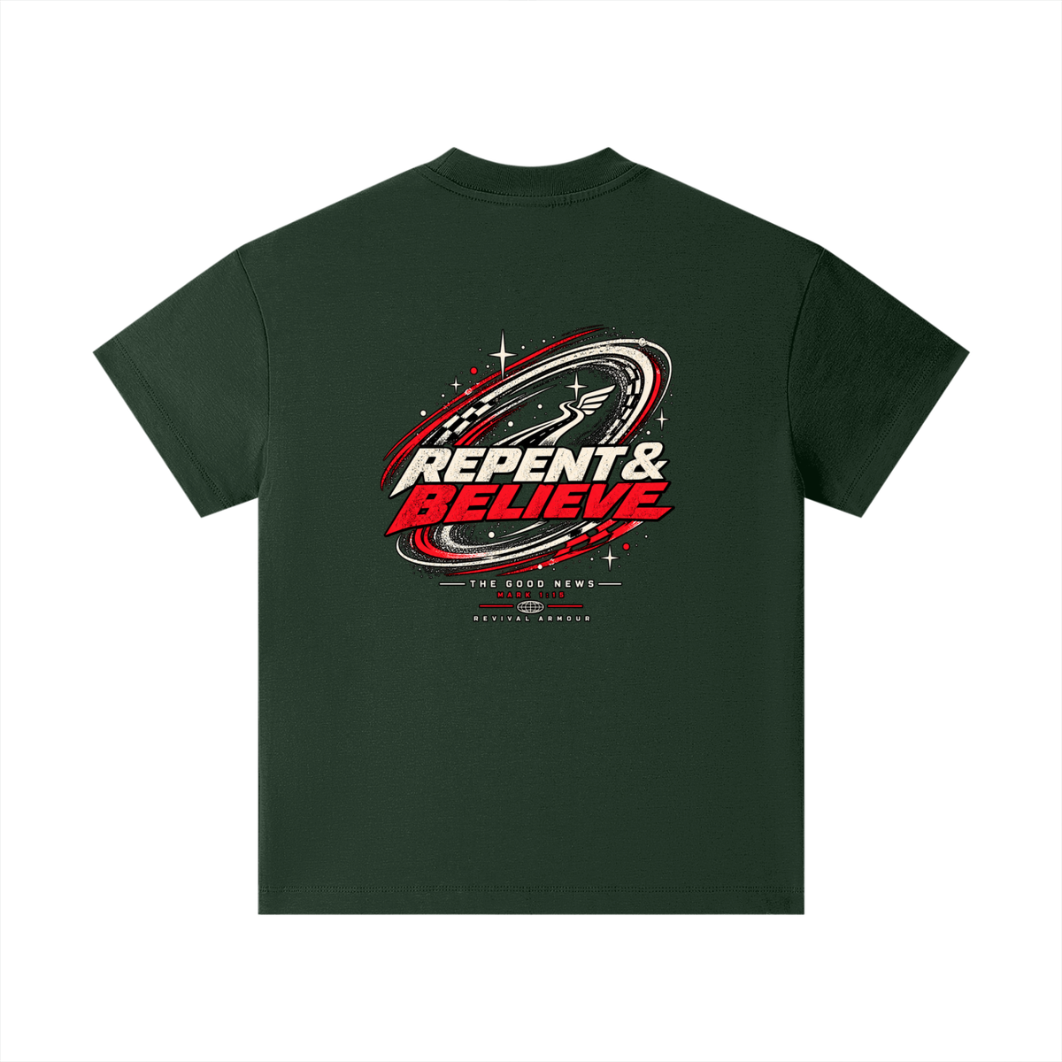 JESUS CHRIST DIED FOR OUR SINS THAT'S THE GOOD NEWS ACCORDING TO 1 CORINTHIANS 15:1-4 REPENT & BELIEVE THE GOOD NEWS - MARK 1:15 - REVIVAL ARMOUR Kids T-Shirt