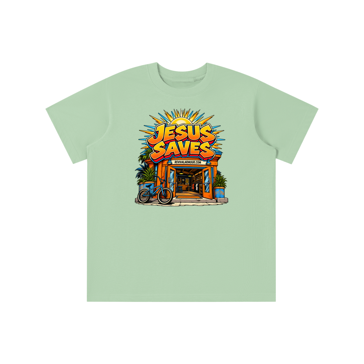 JESUS SAVES REVIVALARMOUR.COM youth T-shirt