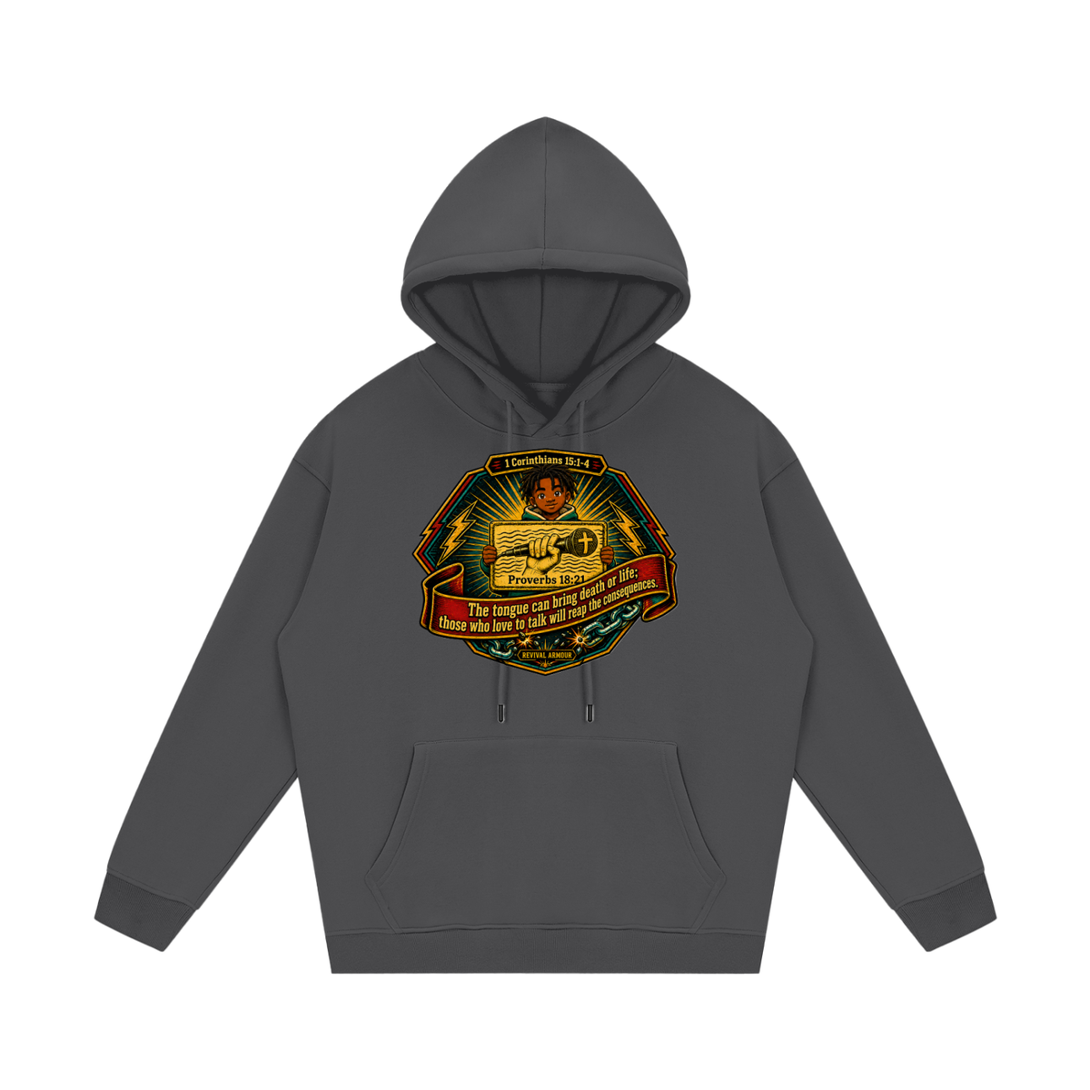 Proverbs 18:21 NLT Hoodie