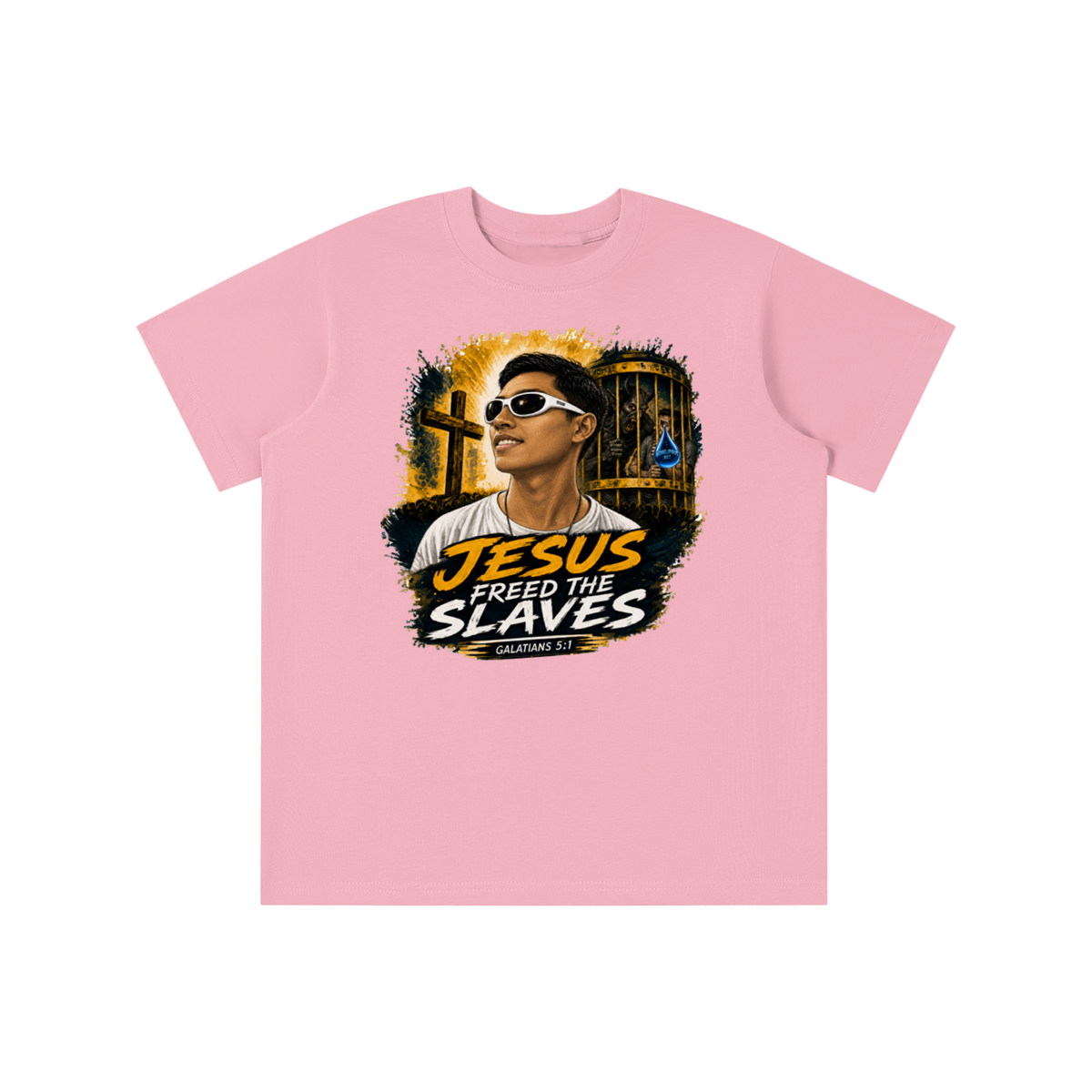 Jesus freed the slaves youth T-shirt