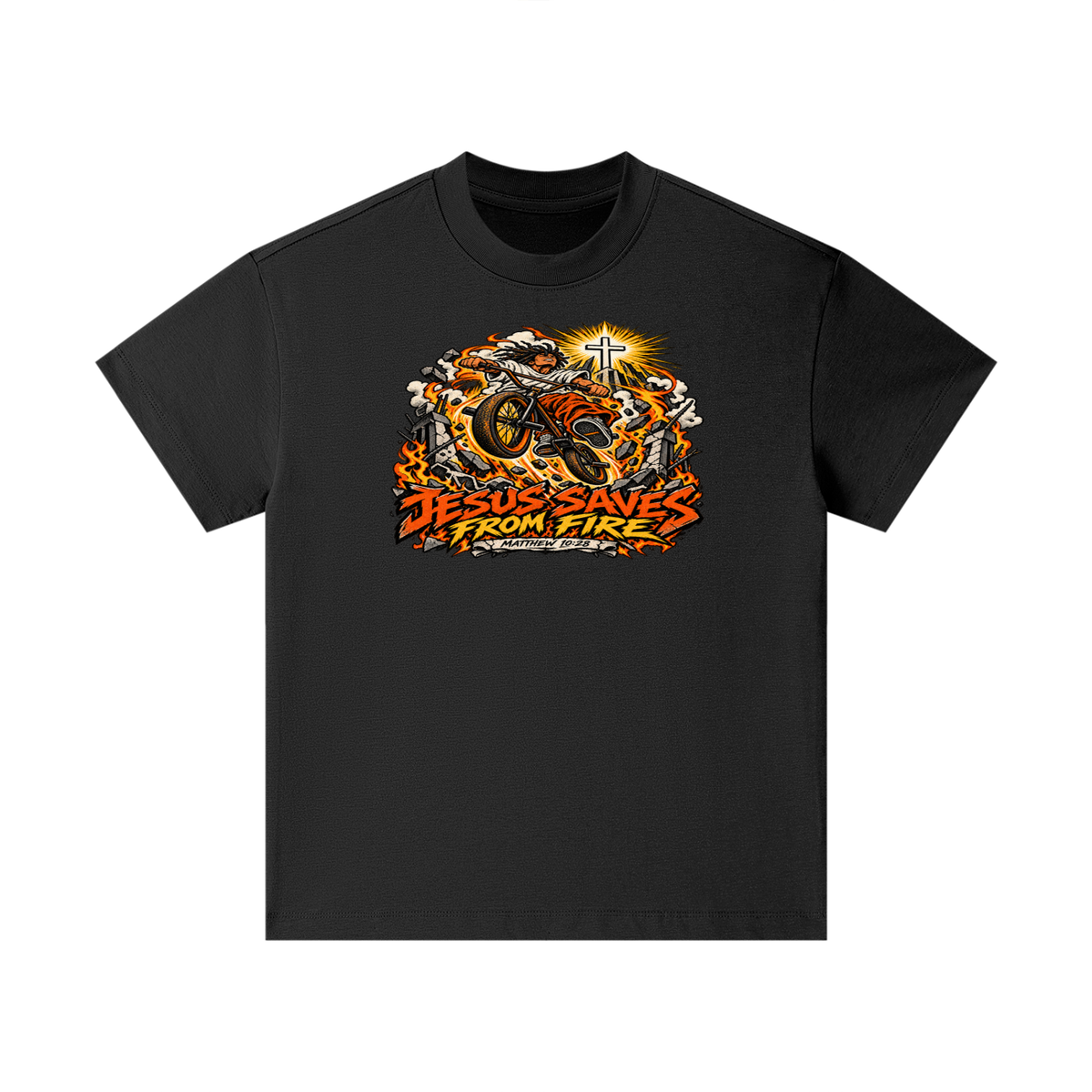 JESUS SAVES FROM FIRE Kids T-Shirt