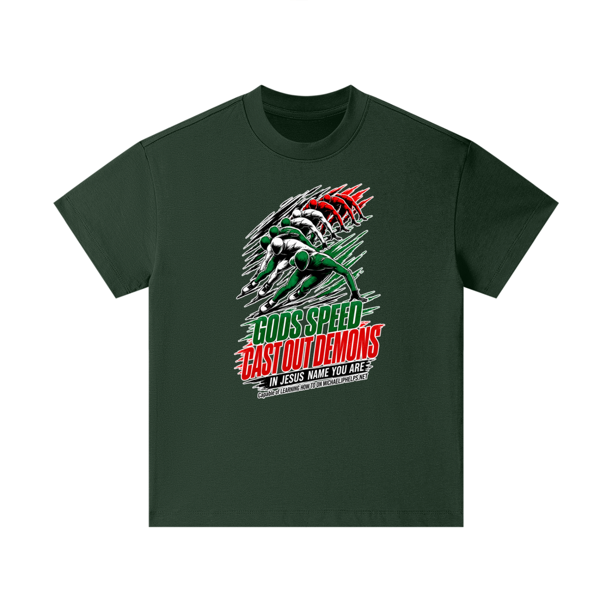 GODS SPEED CAST OUT DEMONS IN JESUS NAME YOU ARE Capable of LEARNING HOW TO ON MICHAELJPHELPS.NET Kids T-Shirt