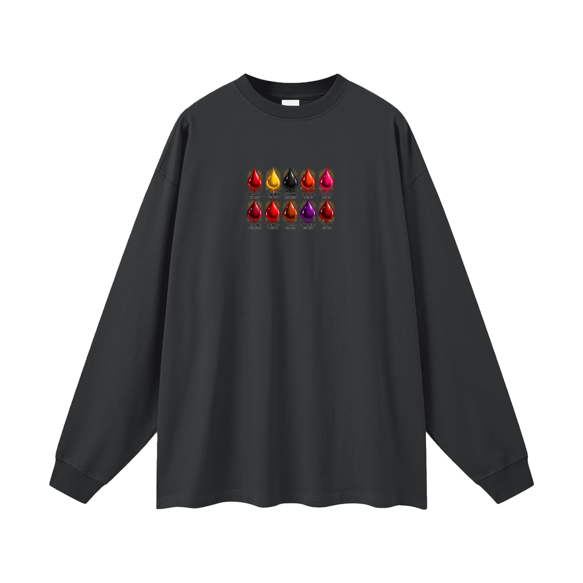 10 BLOOD LOGOS Long Sleeve T-Shirt