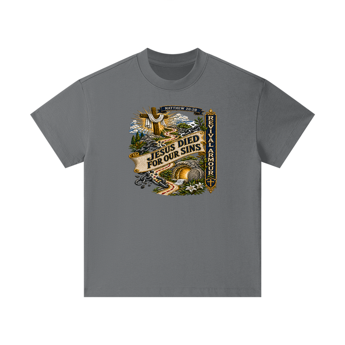 MATTHEW 20:28 Jesus died for our sins REVIVAL ARMOUR Kids T-Shirt