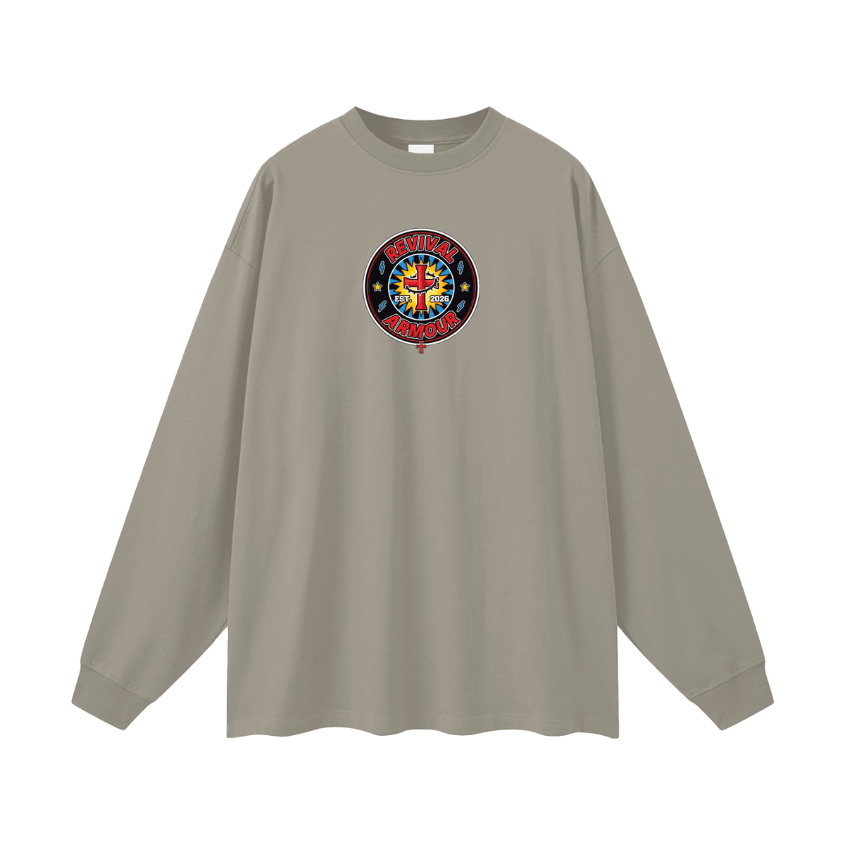 REVIVAL EST. 2026 ARMOUR JESUS DIED FOR OUR SINS Long Sleeve T-Shirt